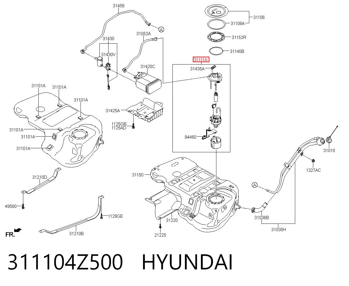 311104Z500 Hyundai/Kia Электробензонасос