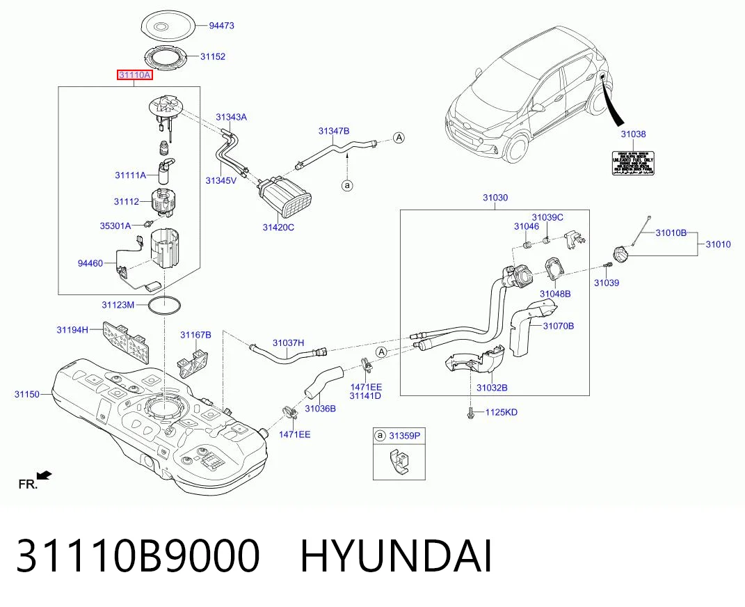 31110B9000 Hyundai/Kia Электробензонасос