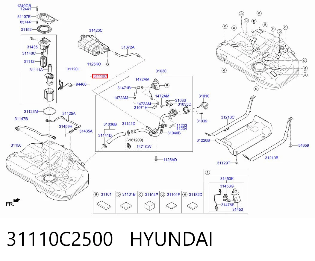 31110C2500 Hyundai/Kia Электробензонасос
