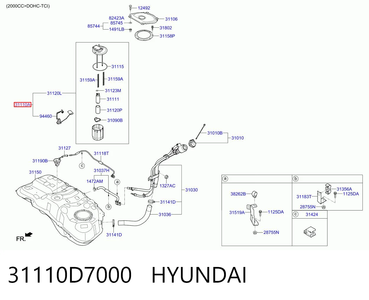 31110D7000 Hyundai/Kia Электробензонасос