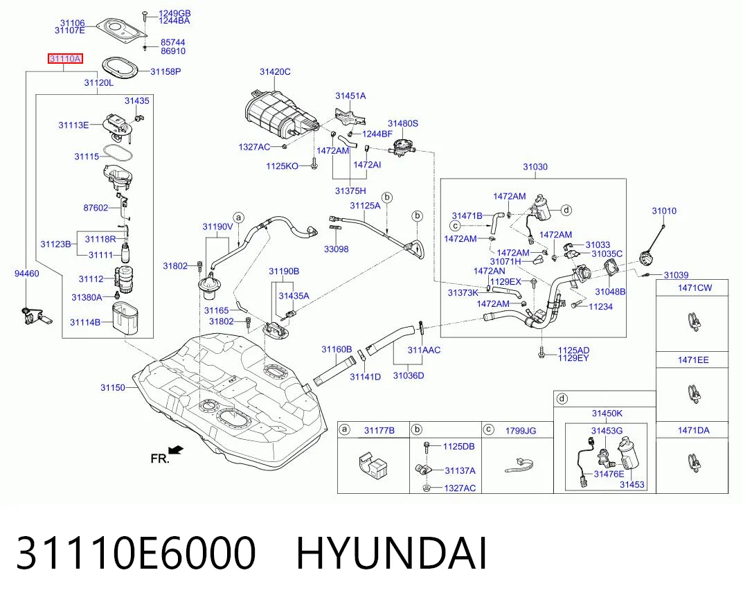 31110E6000 Hyundai/Kia Электробензонасос