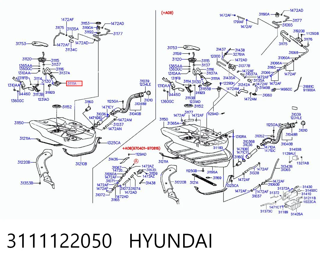 3111122050 Hyundai/Kia Топливный насос электрический погружной