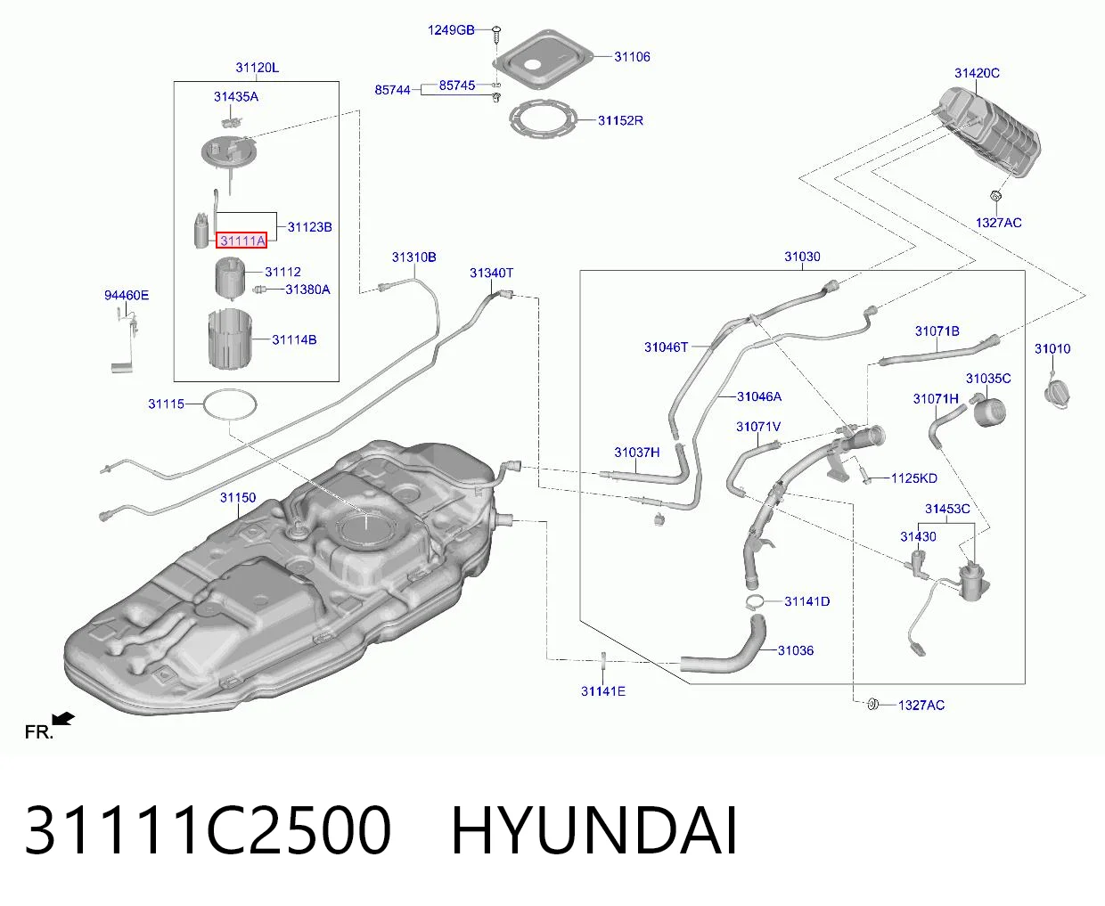 31111C2500 Hyundai/Kia Электробензонасос