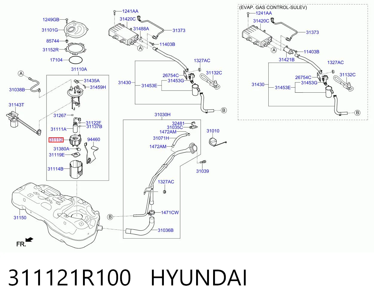 311121R100 Hyundai/Kia Фильтр топлива