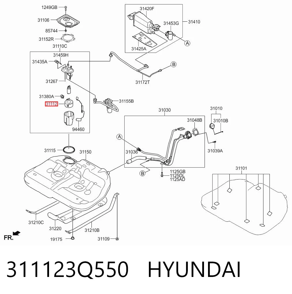 311123Q550 Hyundai/Kia Фильтр топлива