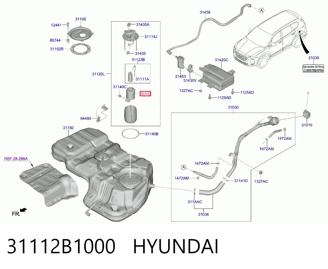 31112B1000 NG Фильтр топлива