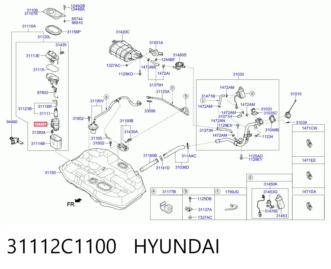 31112C1100 Hyundai/Kia Фильтр топлива