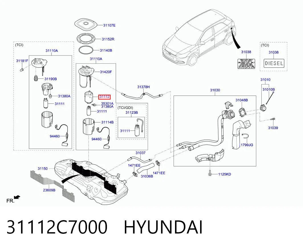 Фильтр топливный Parts-Mall PCA073
