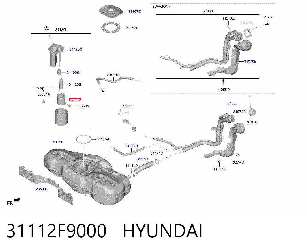 31112F9000 Hyundai/Kia Фильтр топлива