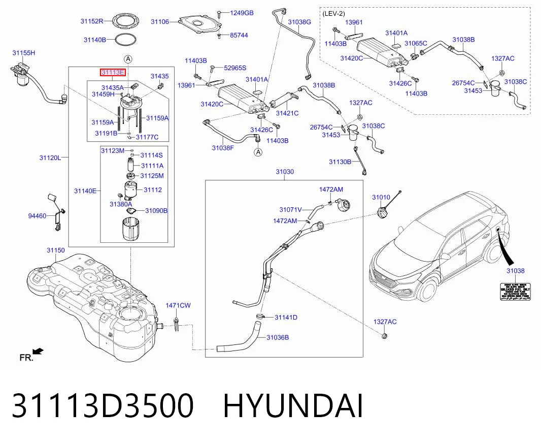 31113D3500 Hyundai/Kia 