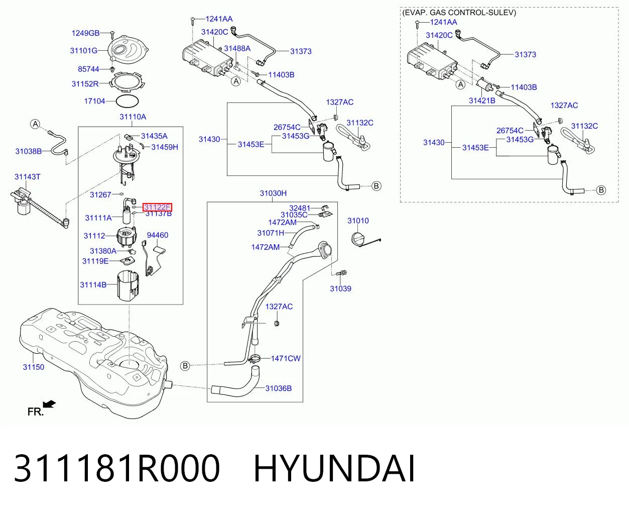 Купить 311181R000 Toyota Прокладка топливного насоса