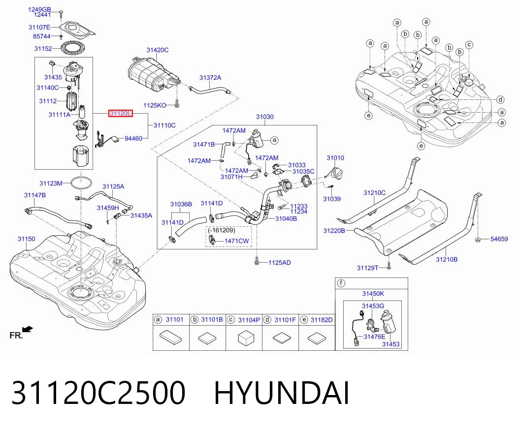 31120C2500 Hyundai/Kia Электробензонасос