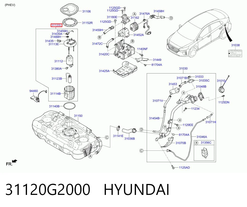31120G2000 Hyundai/Kia Электробензонасос