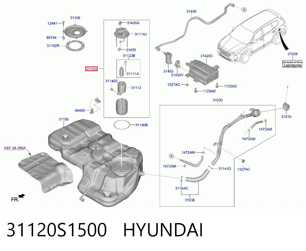 31120S1500 Hyundai/Kia Электробензонасос