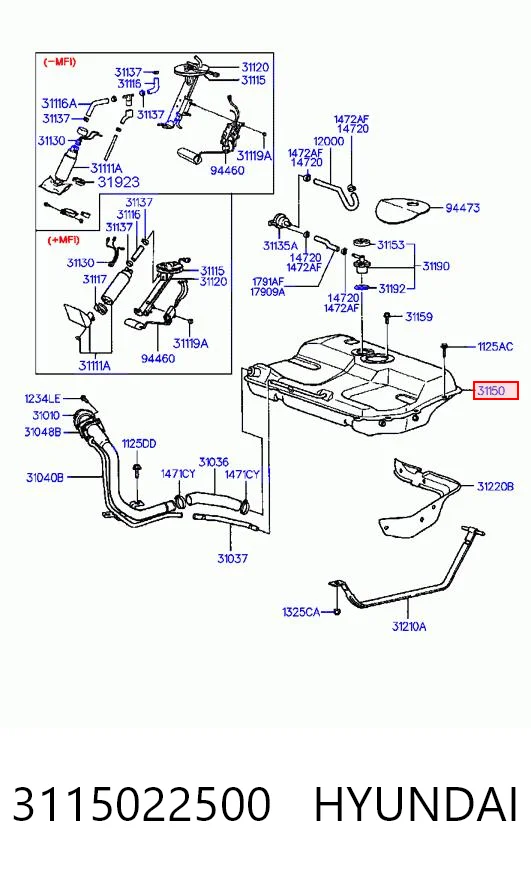 55401JG000 Nissan/Infiniti Бак топливный