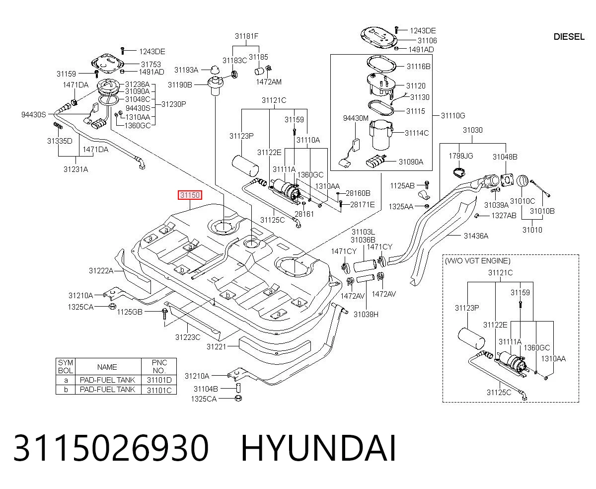 Бензобак Honda 3115026900 цена, от 166.48 USD