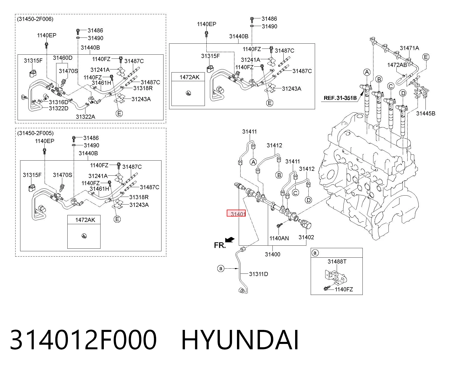 314012F000 Hyundai/Kia Манометры