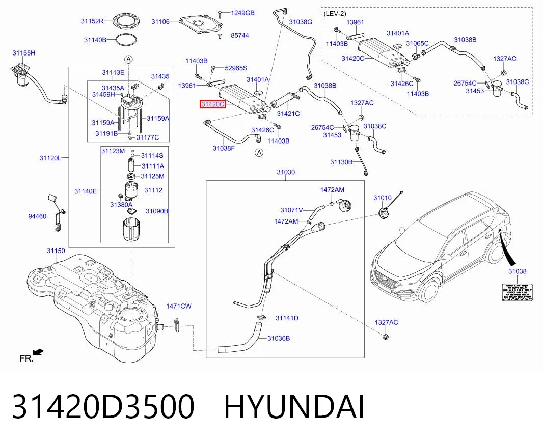 31420D3500 Hyundai/Kia Абсорбер топливных паров