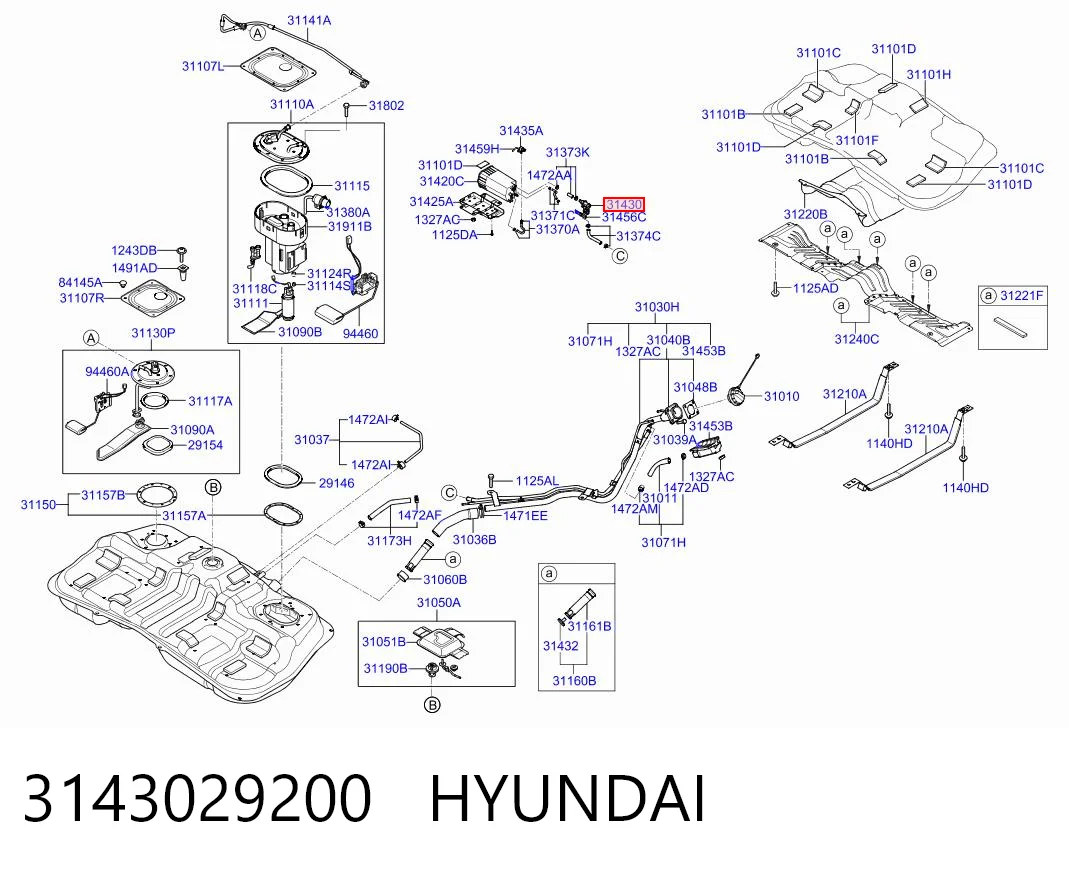 3143029200 Hyundai/Kia Клапан вентиляции газов топливного бака