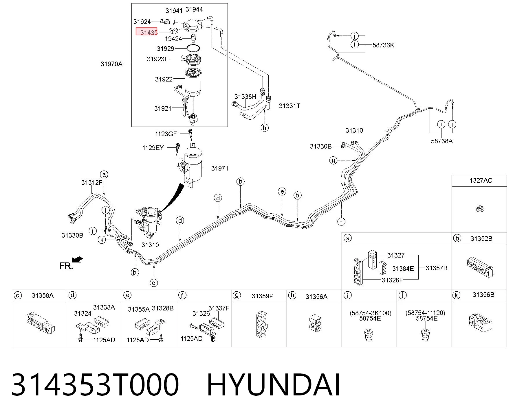 314353T000 Hyundai/Kia Манометры