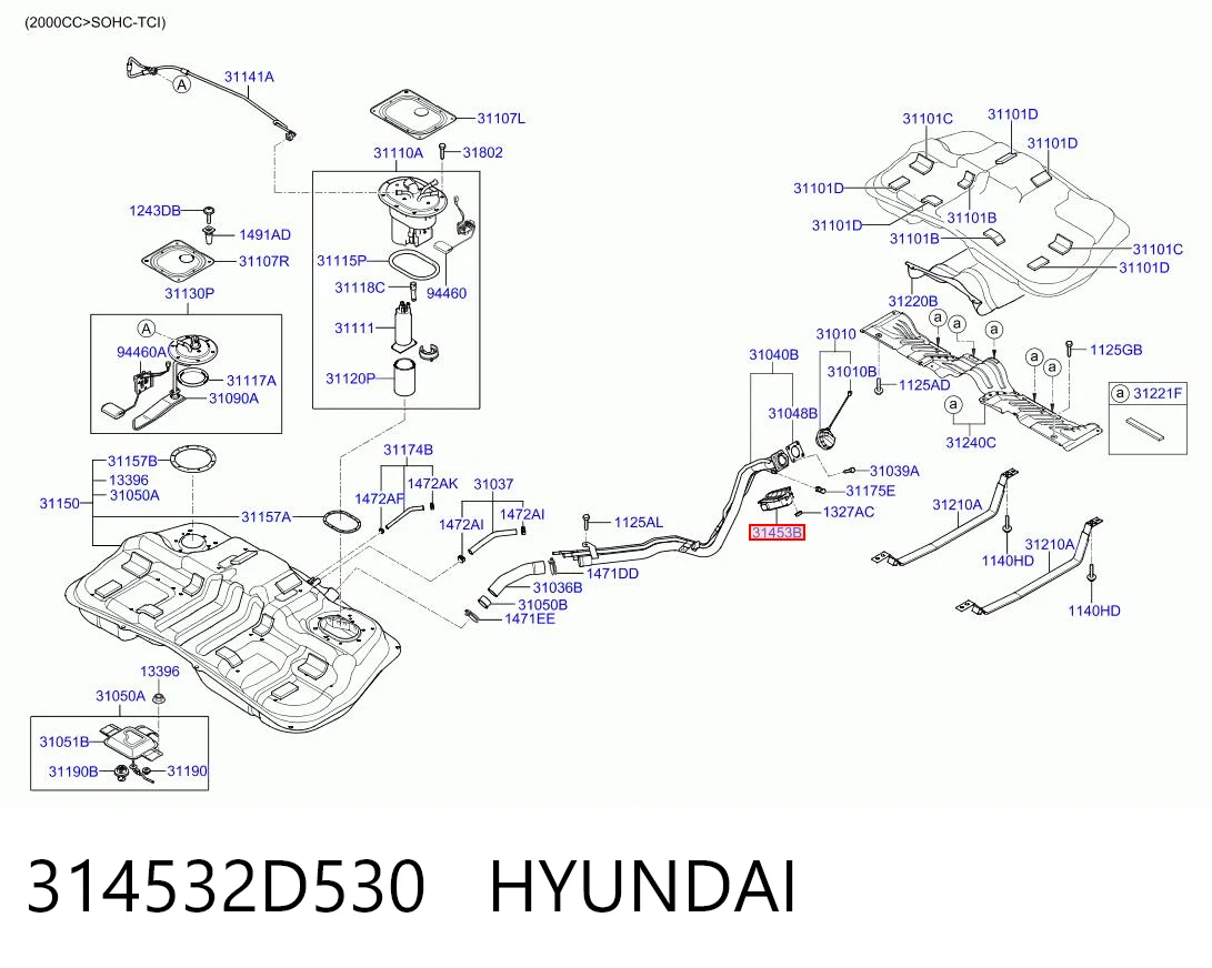 314532D530 Hyundai/Kia Фильтр-адсорбер топливных паров