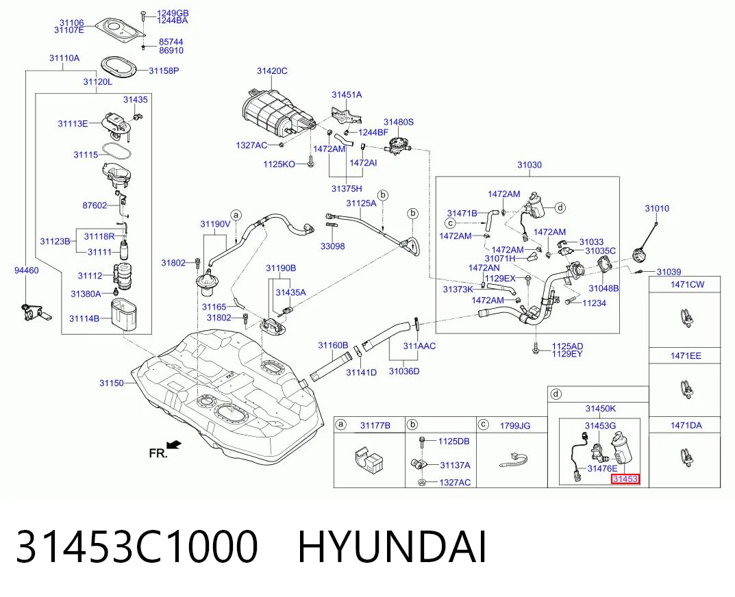 31453C1000 Hyundai/Kia Абсорбер топливных паров