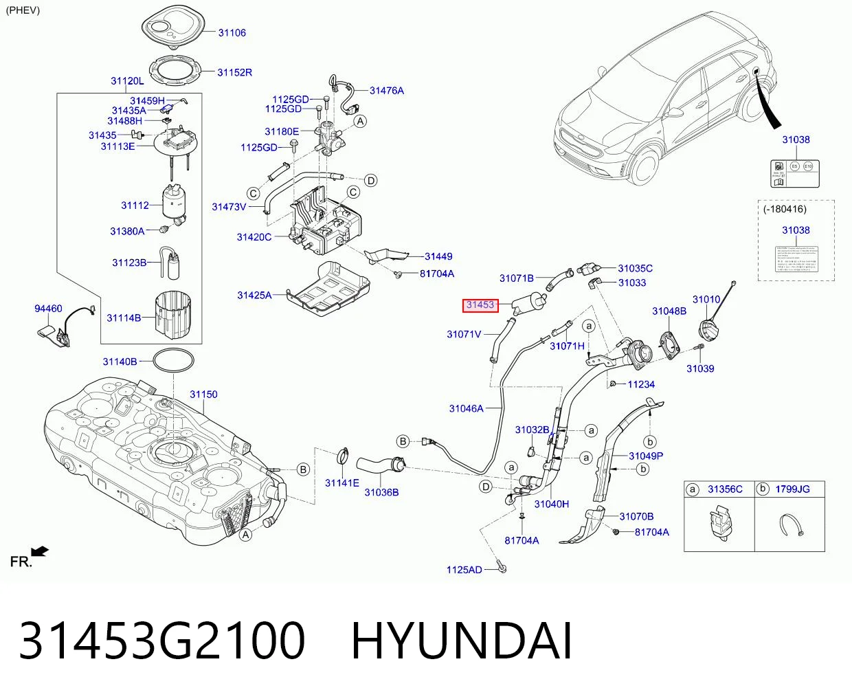 31453G2100 Hyundai/Kia Абсорбер топливных паров