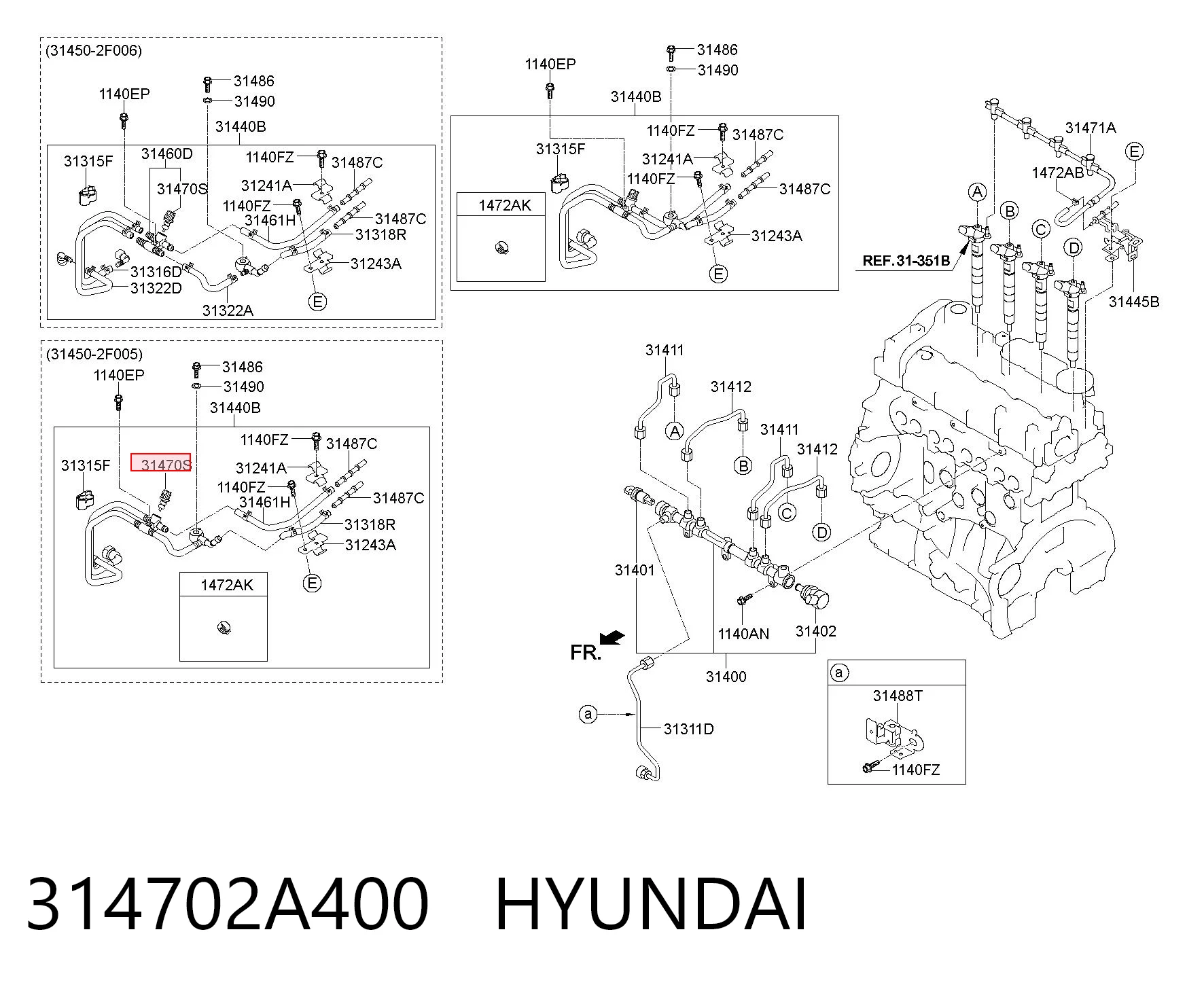 314702A400 Hyundai/Kia Датчик температуры топлива