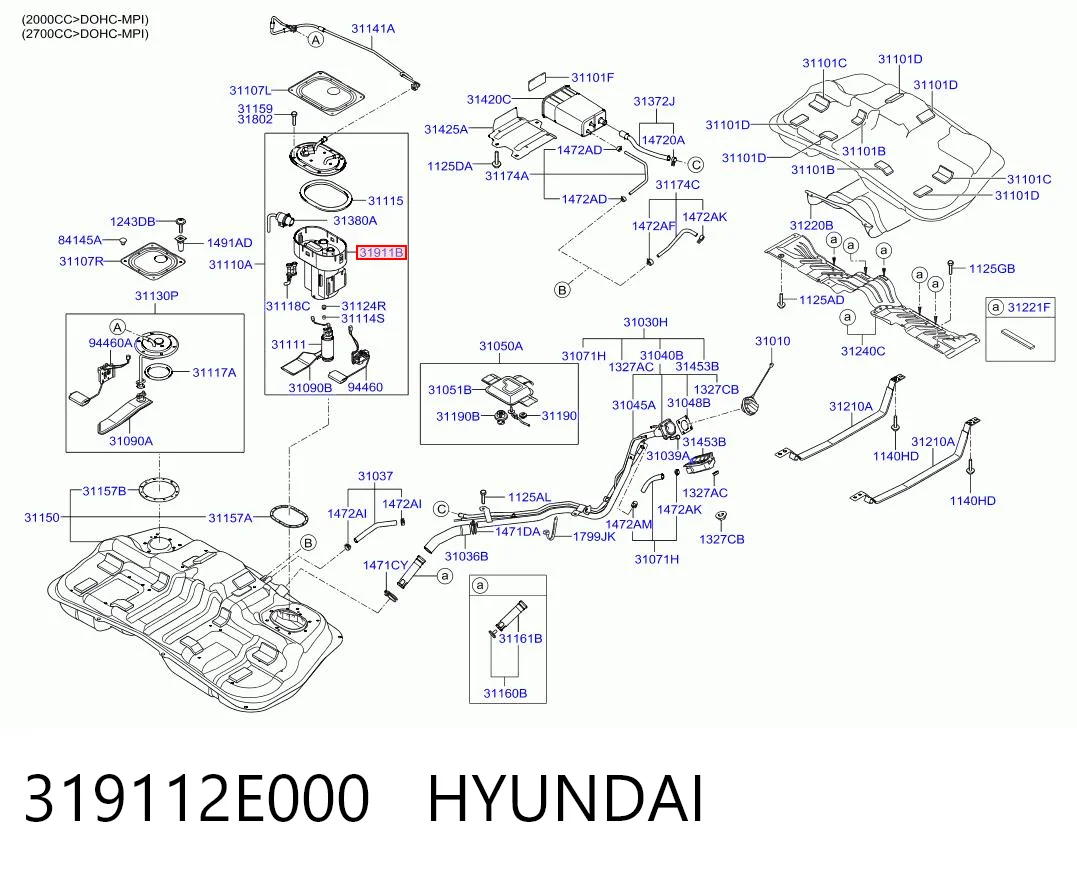 319112E000 Hyundai/Kia Фильтр топлива