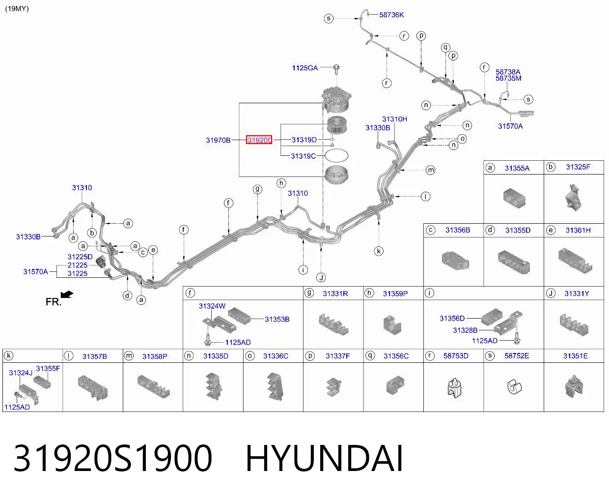 31920S1900 Hyundai/Kia Фильтр топлива