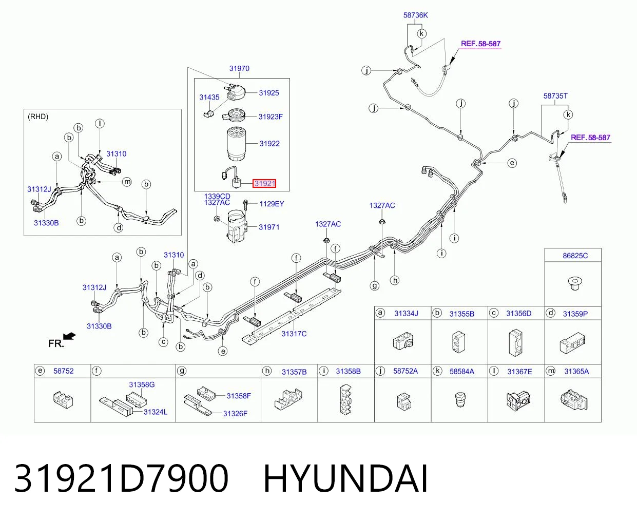 31921D7900 Hyundai/Kia Датчик уровня воды топливного фильтра