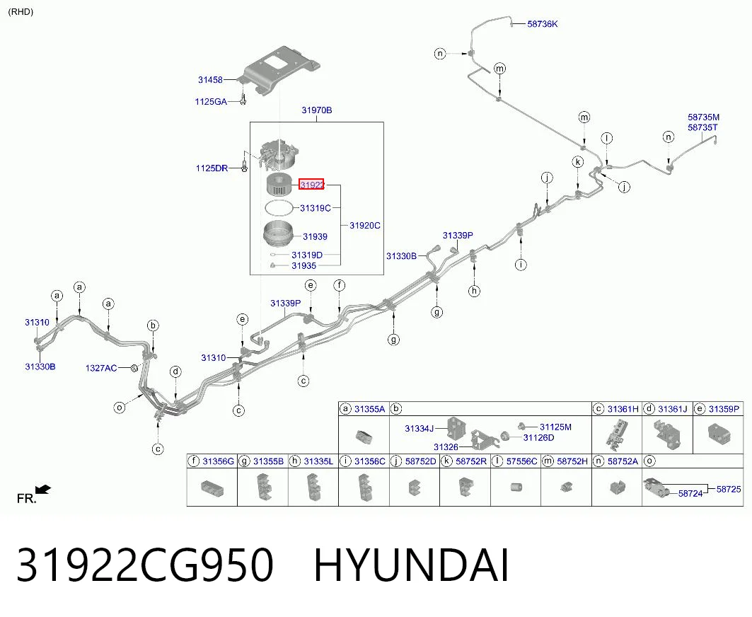 31922CG950 Hyundai/Kia Фильтр топлива