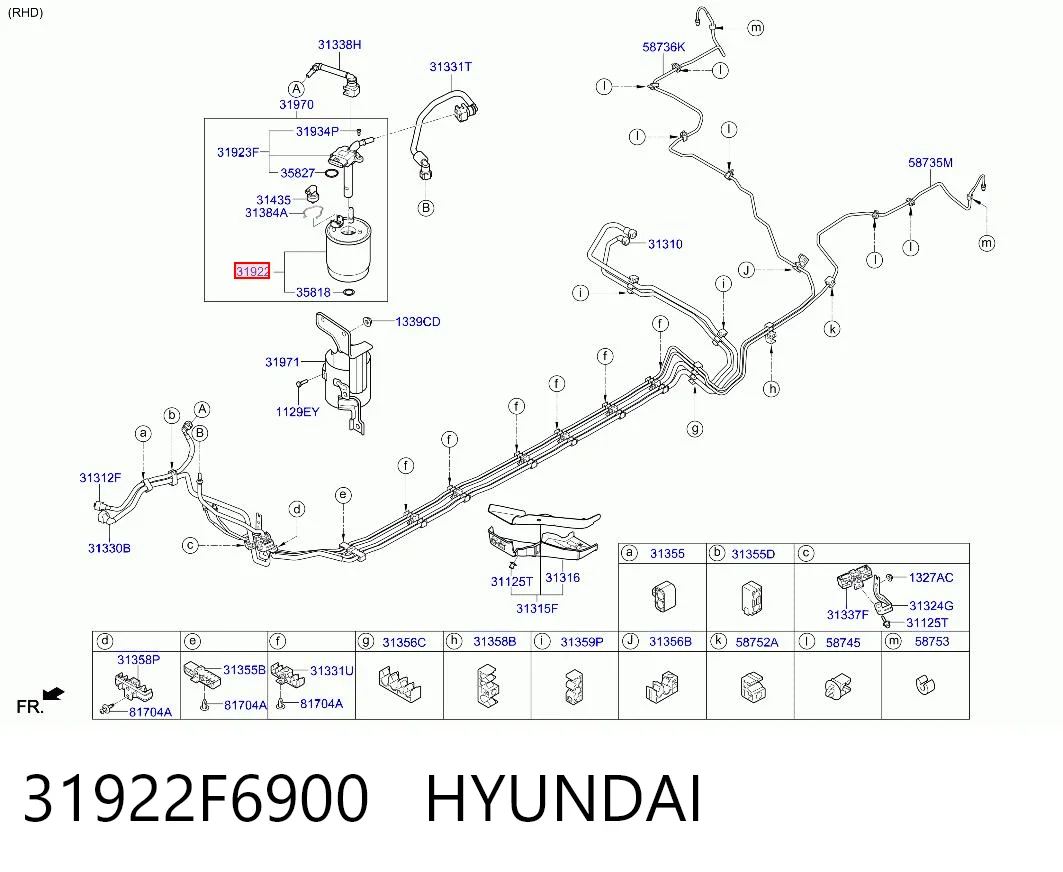 31922F6900 Hyundai/Kia Фильтр топлива