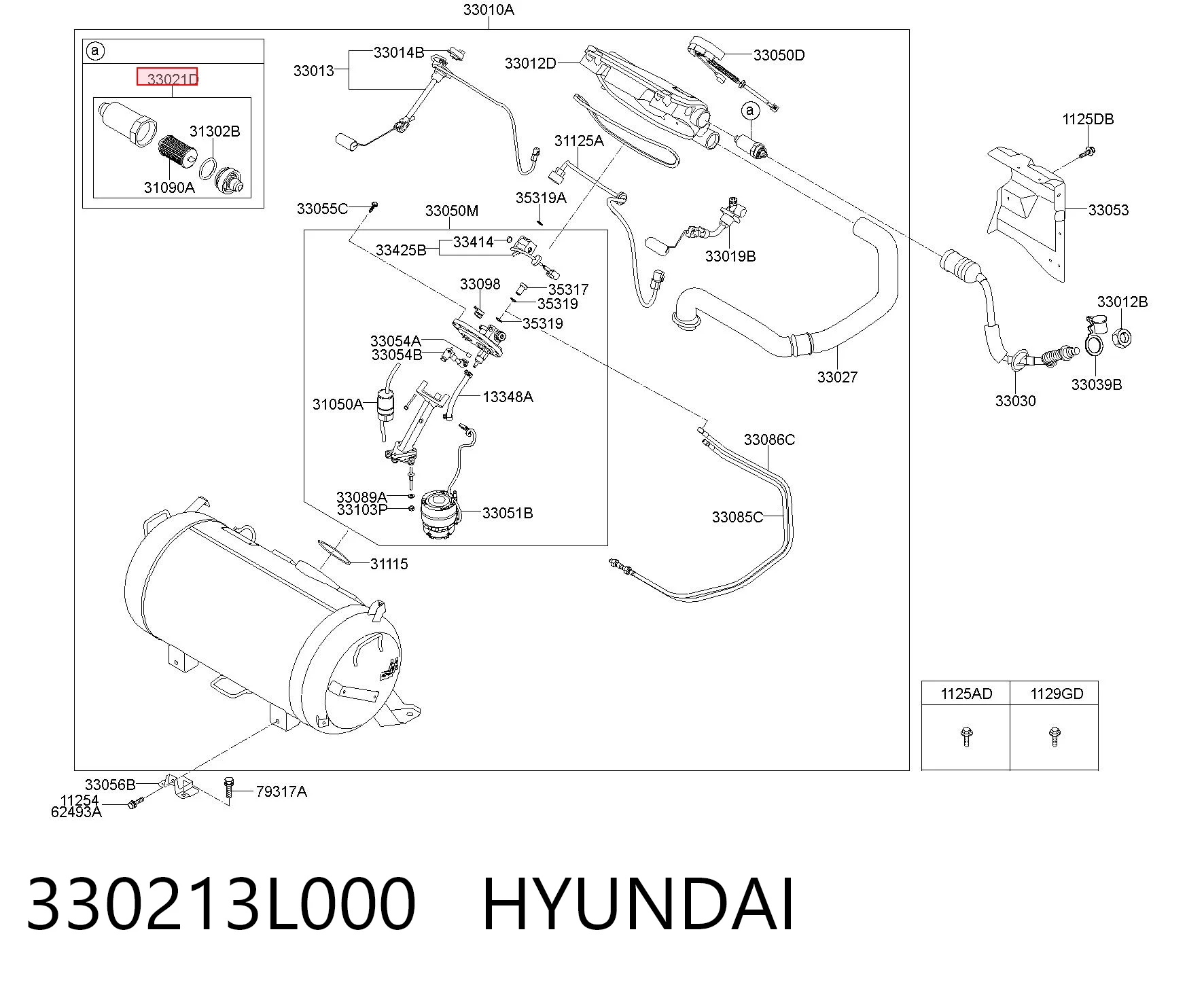 330213L000 Hyundai/Kia Фильтр топлива