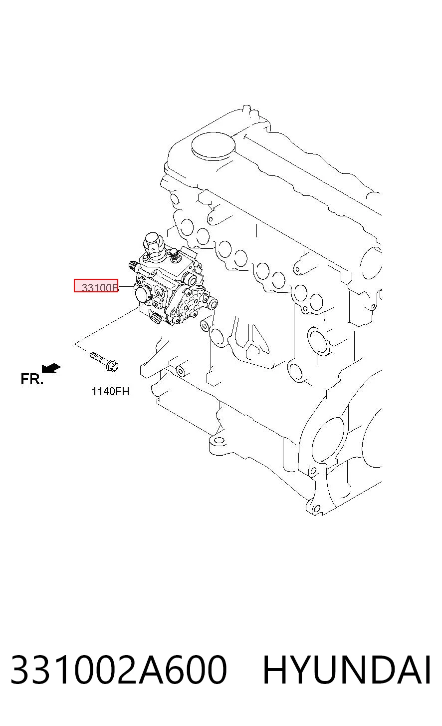 331002A600 Hyundai/Kia Насос топливный высокого давления (ТНВД)
