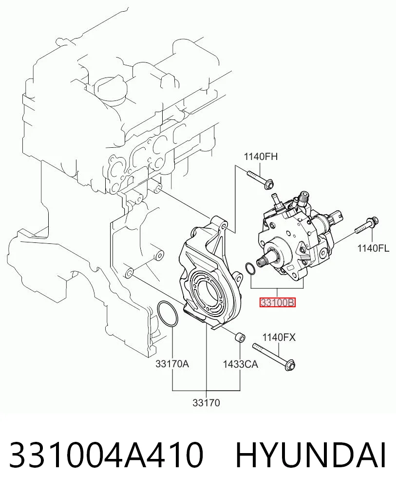 331004A410 Hyundai/Kia Насос топливный высокого давления (ТНВД)