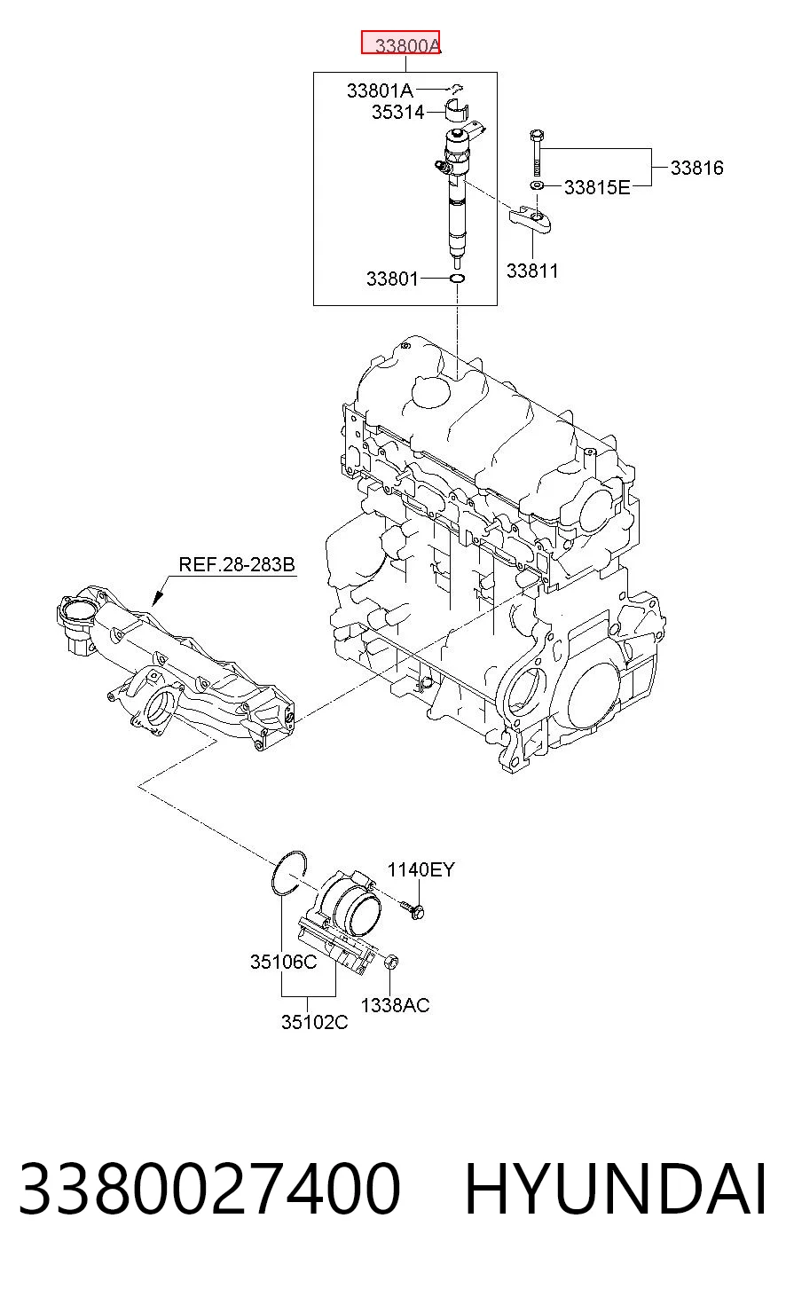 3380027400 Hyundai/Kia Топливные форсунки