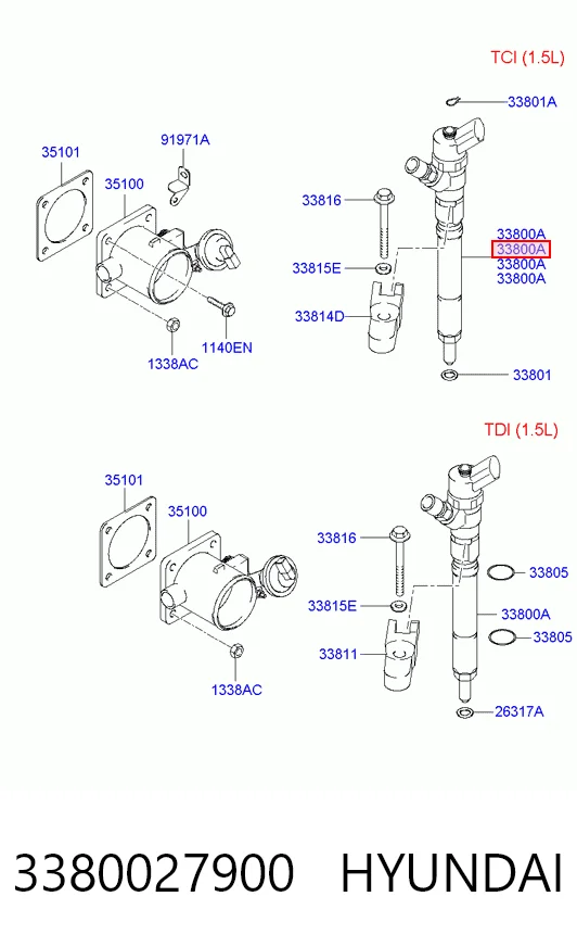 3380027900 Hyundai/Kia Топливные форсунки