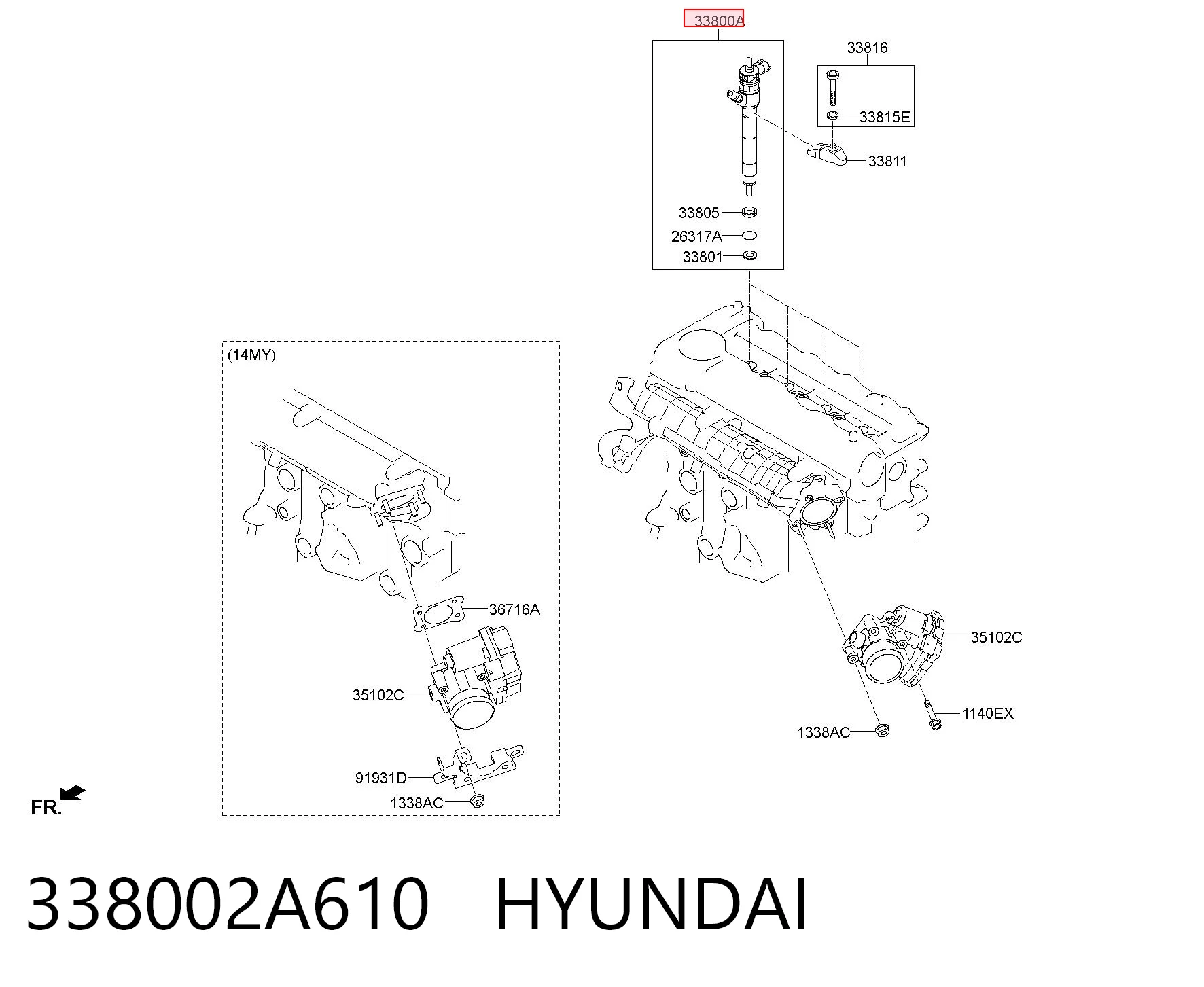 338002A610 Hyundai/Kia Топливные форсунки