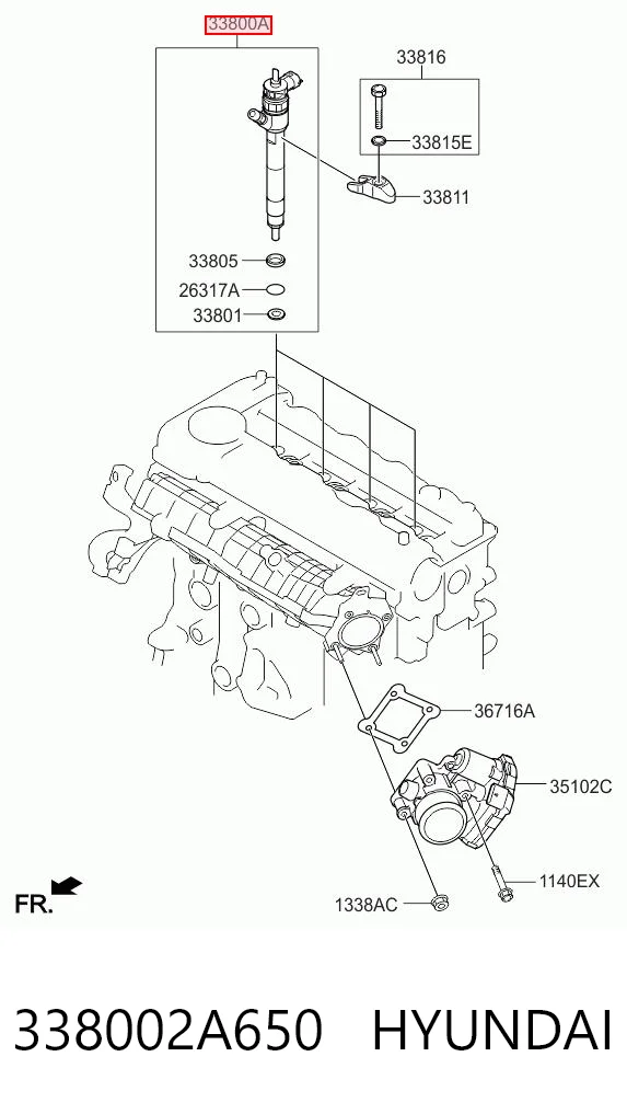 338002A650 Hyundai/Kia Топливные форсунки
