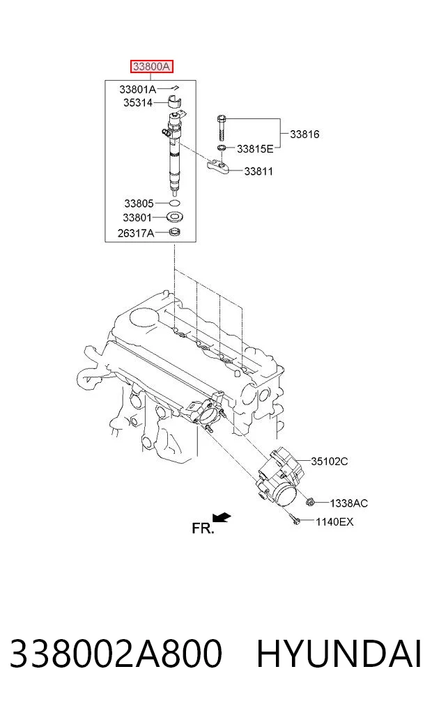 338002A800 Hyundai/Kia Топливные форсунки