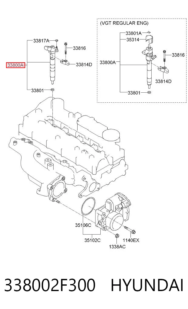 338002F300 Hyundai/Kia Топливные форсунки