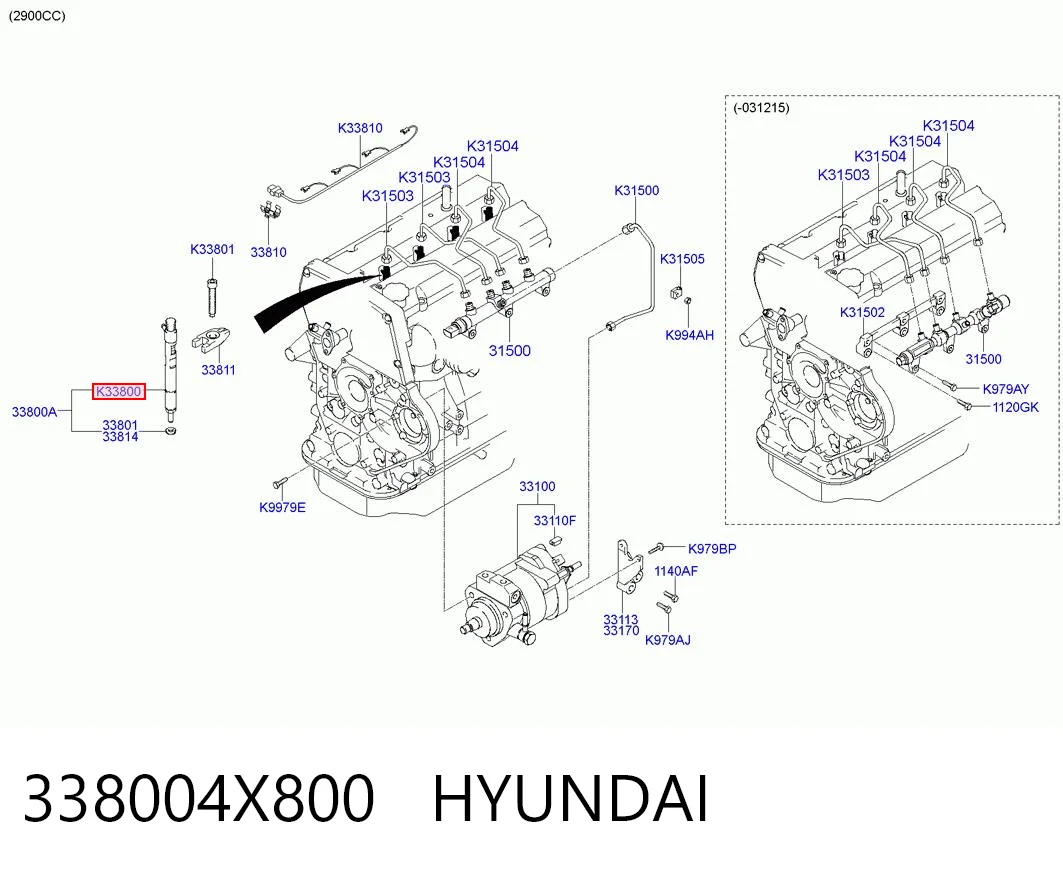 338004X800 Hyundai/Kia Топливные форсунки