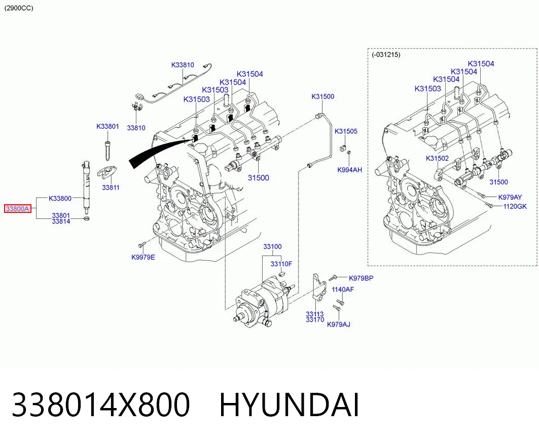 338014X800 Hyundai/Kia Топливные форсунки
