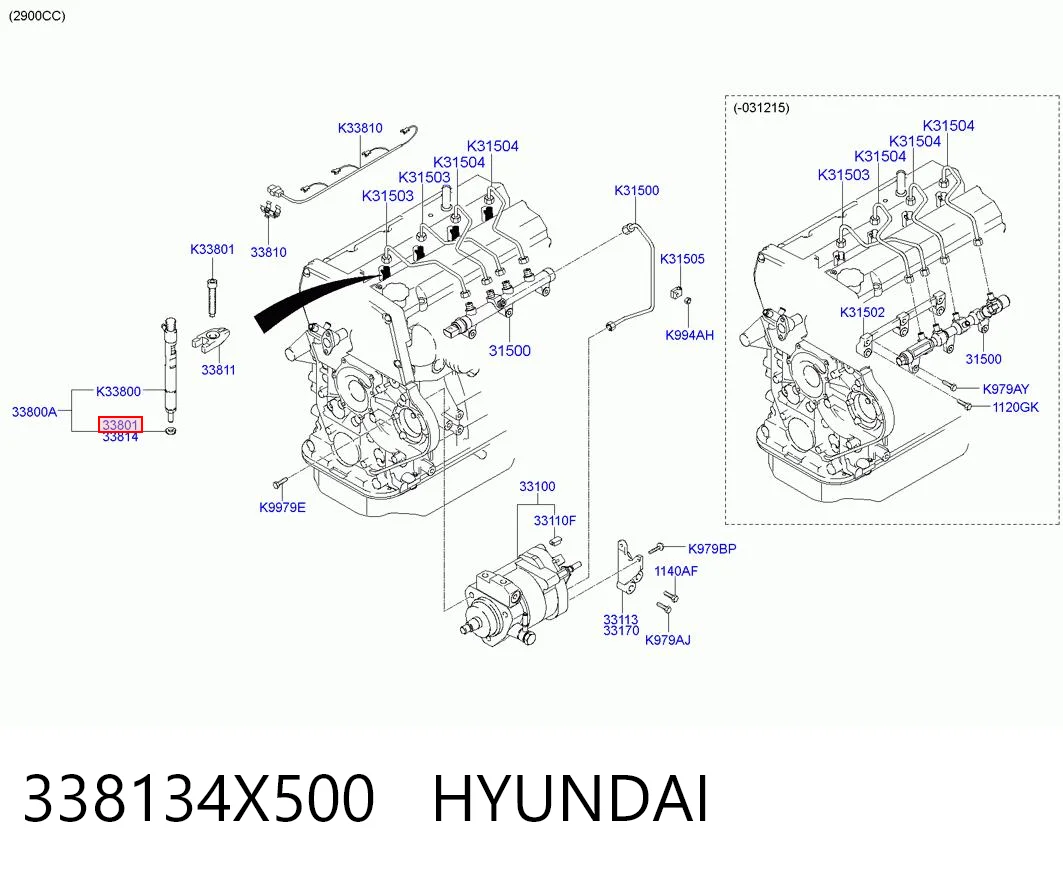 338134X500 Hyundai/Kia Кольцо форсунки инжектора посадочное