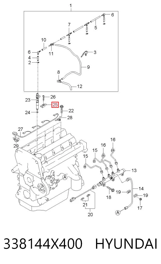 338144X400 Hyundai/Kia Топливные форсунки
