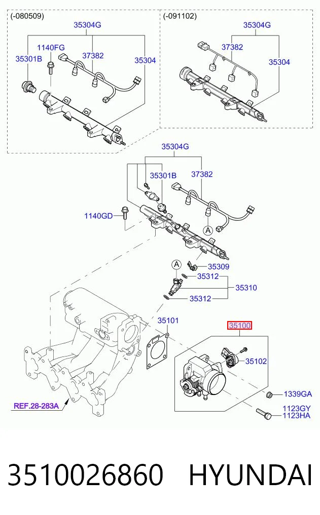 3510026860 Hyundai/Kia Дроссельная заслонка