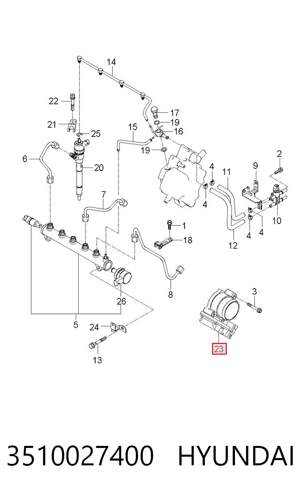 3510027400 Hyundai/Kia Дроссельная заслонка