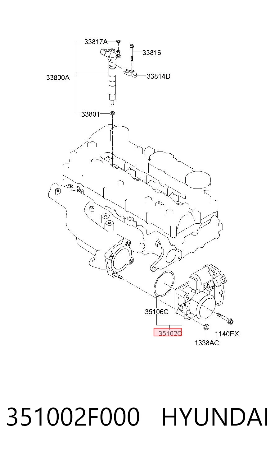351002F000 Hyundai/Kia Дроссельная заслонка