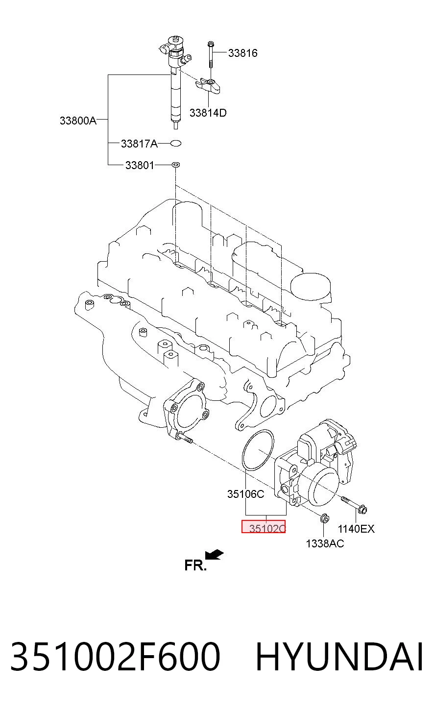 351002F600 Hyundai/Kia Дроссельная заслонка